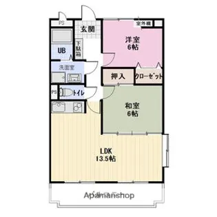 SUNMALL茂【2階】の間取り