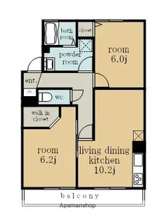 アイワコーポ【2階】の間取り