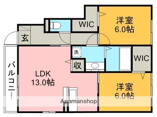 ユーパレス【1階】の間取り
