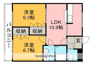 サンフィット青山【1階】の間取り