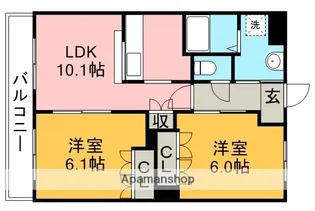 サンフィット青山【2階】の間取り