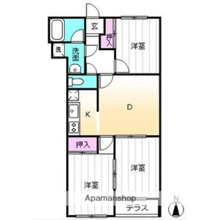 アクシス和宏【3階】の間取り