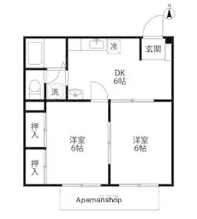 ニューシティ丸山A【1階】の間取り