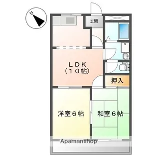 ハーベスト大和通【5階】の間取り