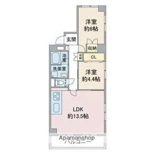 ハートピア八光【3階】の間取り