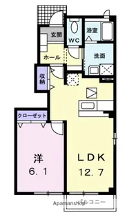 メゾンヌーベル【1階】の間取り