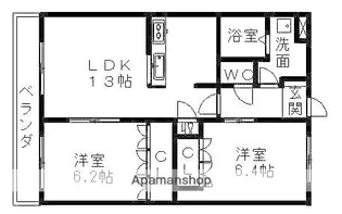 マッセリア雅【1階】の間取り