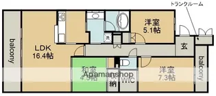 グランドメゾン勝川ネクシティウエストコート【10階】の間取り