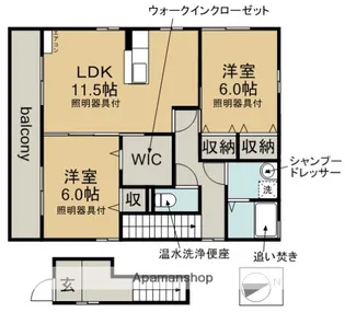 カサベルデ北条【2階】の間取り