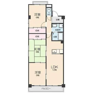 ビューパレー味美【6階】の間取り