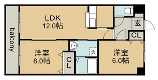 パークサイドK1【2階】の間取り