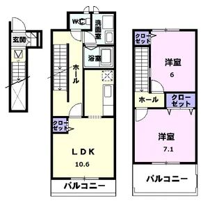 グランフルール【2階】の間取り