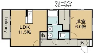 プロシード下条【1階】の間取り