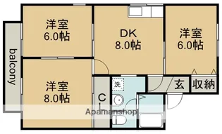 サンビレッジ【2階】の間取り