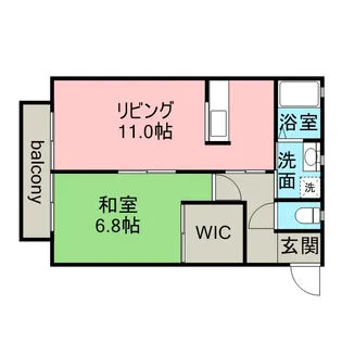 シャンテ中新【2階】の間取り