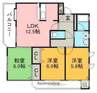 ヴェルナチュール【3階】の間取り