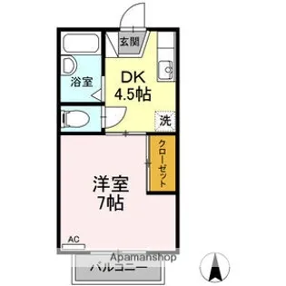 ファミール堀部Ⅱ【2階】の間取り