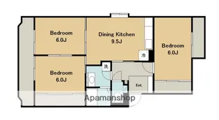 グリーンパレス弥生【4階】の間取り
