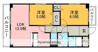 カーム香雅【4階】の間取り