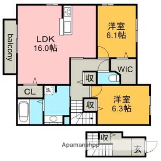 シェノワ・S【2階】の間取り