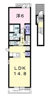 メゾンドソレイユ【2階】の間取り