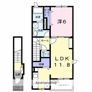 フォレストⅡ【2階】の間取り