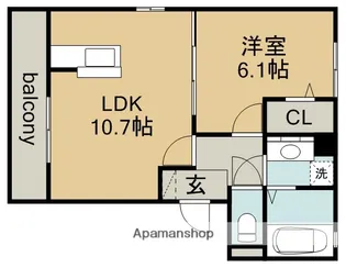コートリバー【2階】の間取り