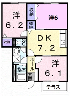シャトー・リッツ【1階】の間取り