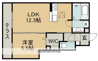 ブランドール勝川【1階】の間取り