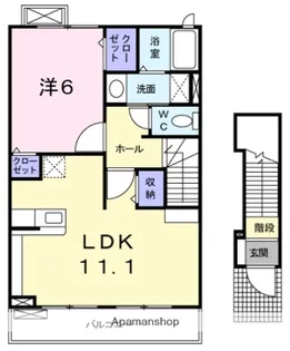 リブラ若草【2階】の間取り