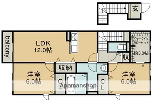 リーブル トゥサンズ【2階】の間取り