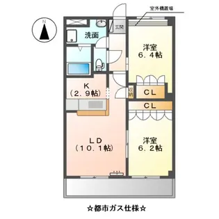 ガーデン池花【1階】の間取り