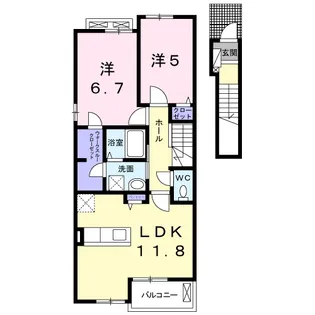 M’sグレイス【2階】の間取り