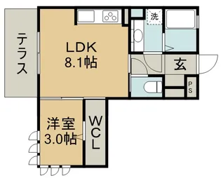 BLOOMINGTON(ブルーミントン)【1階】の間取り