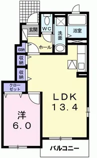 アニメート朝宮B【1階】の間取り