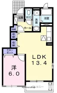 アロッジオ・ニッコウⅠ【1階】の間取り