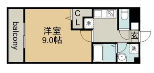 ウィング青山【1階】の間取り