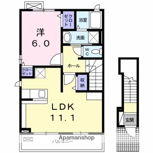 サウスウィング味美Ⅱ【2階】の間取り
