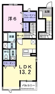 フローラルハイツⅠ【2階】の間取り