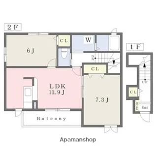 ドクターバード W棟【2階】の間取り