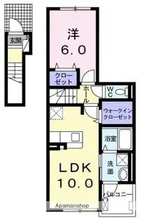 ブルージュⅡ【2階】の間取り