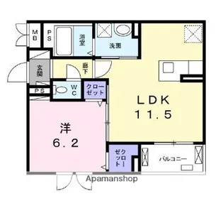 アマービレ(amabile)【3階】の間取り
