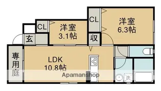 プランドール【2階】の間取り
