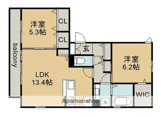 レーヴ【1階】の間取り