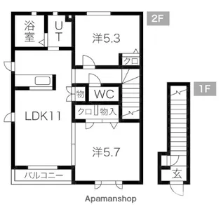 サニースポットA棟【1階】の間取り