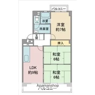 セゾンきさらぎ【3階】の間取り