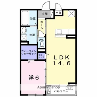 愛知県西春日井郡豊山町大字豊場字神戸【アパート】の間取り