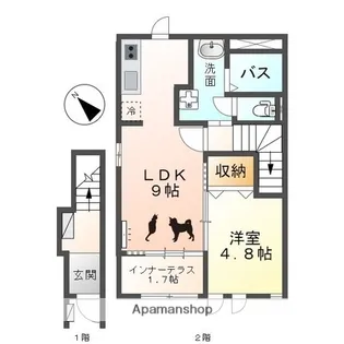 ウエストウイングⅢ【2階】の間取り