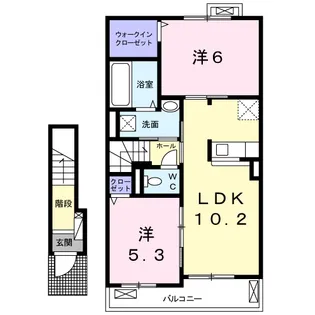 シャンティアⅡ【2階】の間取り