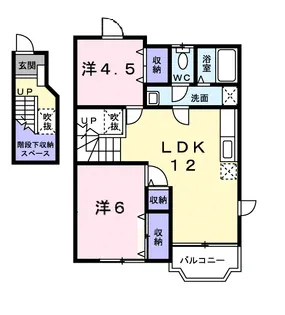 クレストールKー5B【2階】の間取り